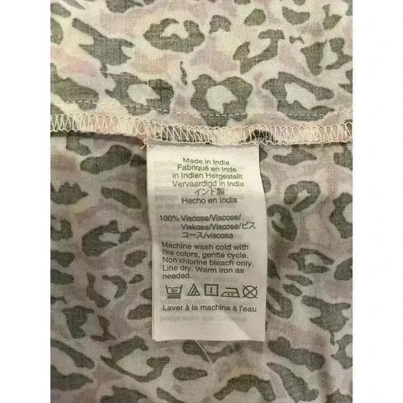 J.Crew Midi Wrap Dress S Small Soft Rayon Pink Leopard Tie Waist Work Office - Picture 7 of 8